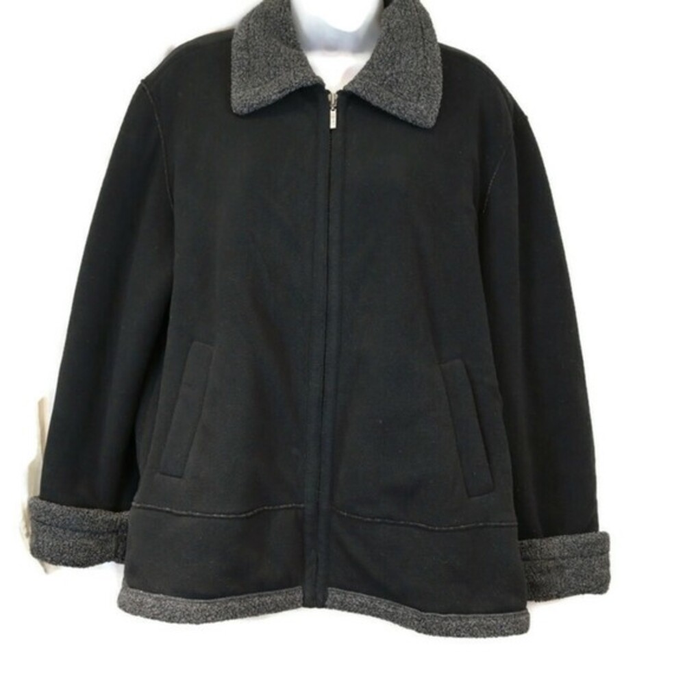 Esprit Charcoal Full Zip Jacket Fleece Light Jacket LG
